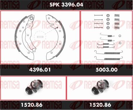 Remsa SPK 3396.04 - Bremžu loku komplekts autospares.lv