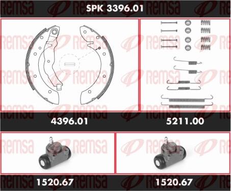 Remsa SPK 3396.01 - Bremžu loku komplekts autospares.lv