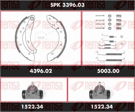 Remsa SPK 3396.03 - Bremžu loku komplekts www.autospares.lv