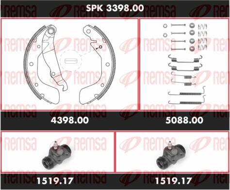 Remsa SPK 3398.00 - Bremžu loku komplekts autospares.lv