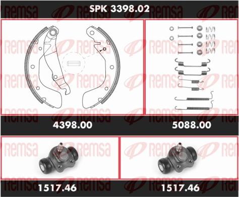 Remsa SPK 3398.02 - Bremžu loku komplekts www.autospares.lv