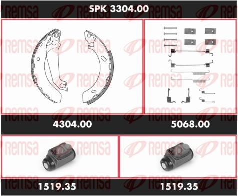 Remsa SPK 3304.00 - Bremžu loku komplekts autospares.lv