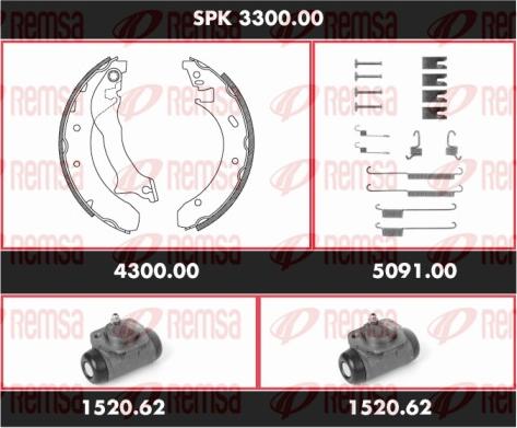 Remsa SPK 3300.00 - Bremžu loku komplekts www.autospares.lv