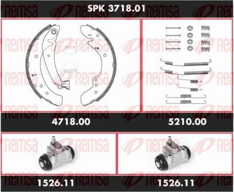 Remsa SPK 3718.01 - Bremžu loku komplekts www.autospares.lv