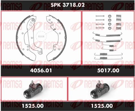 Remsa SPK 3718.02 - Bremžu loku komplekts www.autospares.lv