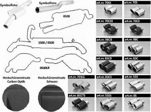 REMUS 754011 0500SET - Sporta trokšņa slāpētājs www.autospares.lv