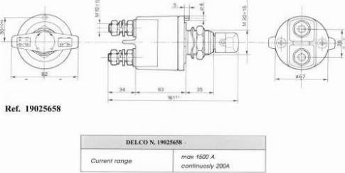 Remy 19025658 - Solenoid Switch, starter www.autospares.lv