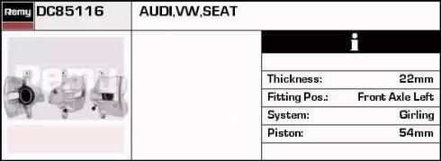 Remy DC85116 - Тормозной суппорт www.autospares.lv