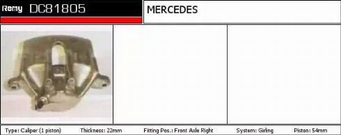 Remy DC81805 - Bremžu suports autospares.lv