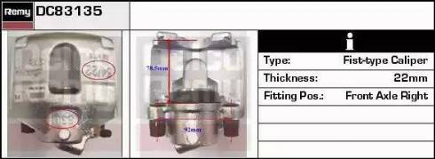 Remy DC83135 - Brake Caliper www.autospares.lv