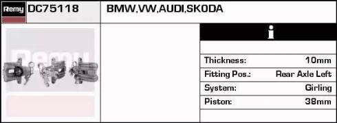 Remy DC75118 - Brake Caliper www.autospares.lv