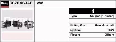 Remy DC784634E - Bremžu suports www.autospares.lv