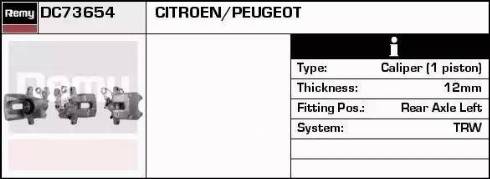 Remy DC73654 - Тормозной суппорт www.autospares.lv