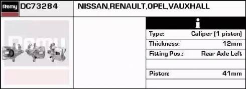 Remy DC73284 - Bremžu suports autospares.lv