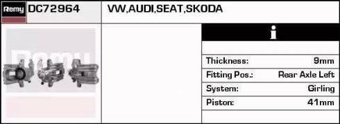 Remy DC72964 - Brake Caliper www.autospares.lv