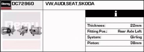 Remy DC72960 - Bremžu suports www.autospares.lv