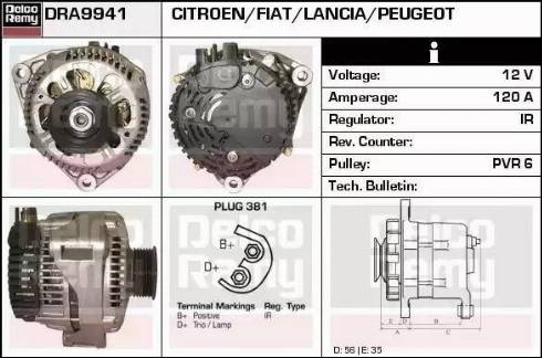 Remy DRA9941 - Ģenerators autospares.lv