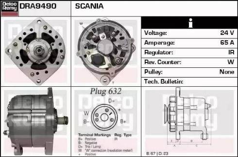 Remy DRA9490 - Ģenerators www.autospares.lv