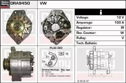 Remy DRA9450 - Ģenerators www.autospares.lv