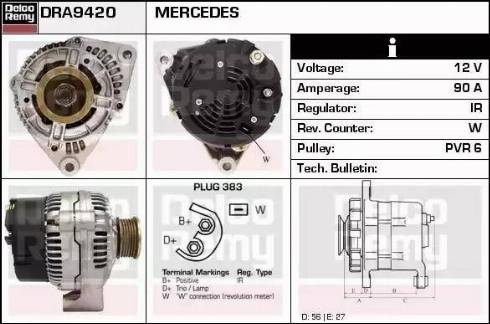 Remy DRA9420 - Alternator www.autospares.lv