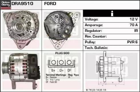 Remy DRA9510 - Alternator www.autospares.lv