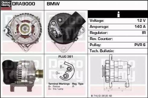 Remy DRA9000 - Alternator www.autospares.lv