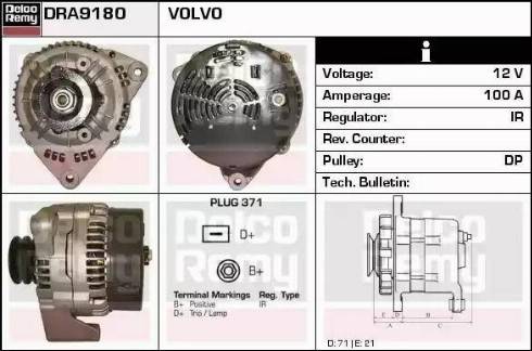 Remy DRA9180 - Alternator www.autospares.lv