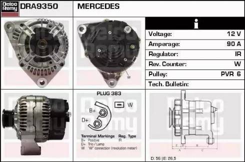 Remy DRA9350 - Alternator www.autospares.lv