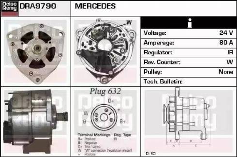 Remy DRA9790 - Ģenerators autospares.lv