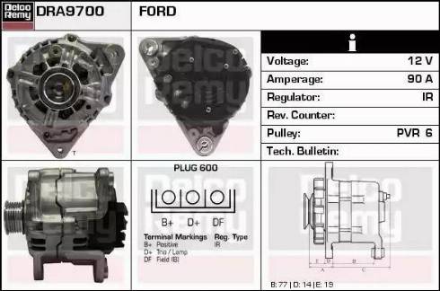 Remy DRA9700 - Alternator www.autospares.lv