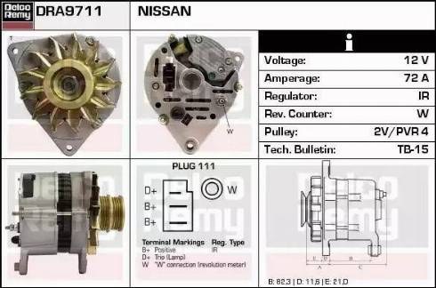 Remy DRA9711 - Alternator www.autospares.lv