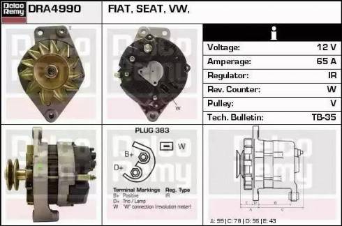 Remy DRA4990 - Alternator www.autospares.lv