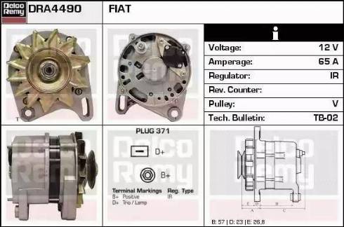 Remy DRA4490 - Ģenerators www.autospares.lv