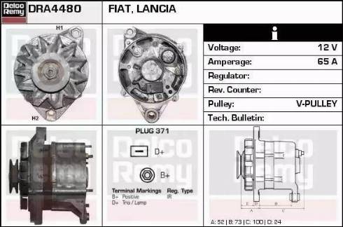 Remy DRA4480 - Ģenerators www.autospares.lv