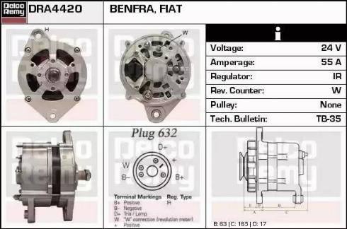 Remy DRA4420 - Ģenerators www.autospares.lv