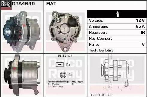 Remy DRA4640 - Генератор www.autospares.lv