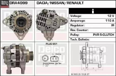 Remy DRA4099 - Ģenerators autospares.lv