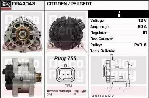 Remy DRA4043 - Ģenerators www.autospares.lv