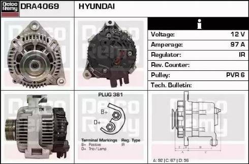 Remy DRA4069 - Генератор www.autospares.lv