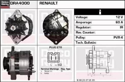 Remy DRA4000 - Alternator www.autospares.lv