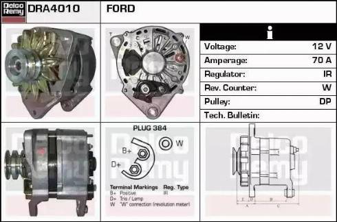 Remy DRA4010 - Генератор www.autospares.lv