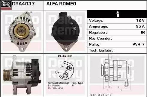 Remy DRA4037 - Ģenerators www.autospares.lv