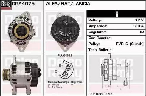 Remy DRA4075 - Ģenerators www.autospares.lv