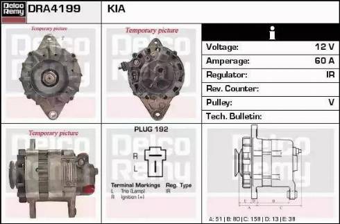 Remy DRA4199 - Ģenerators www.autospares.lv