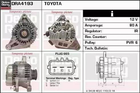 Remy DRA4193 - Ģenerators autospares.lv