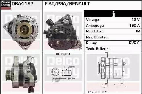 Remy DRA4197 - Ģenerators www.autospares.lv