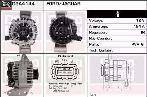 Remy DRA4144 - Alternator www.autospares.lv