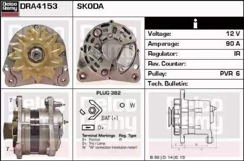 Remy DRA4153 - Alternator www.autospares.lv