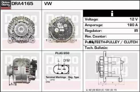 Remy DRA4165 - Ģenerators autospares.lv