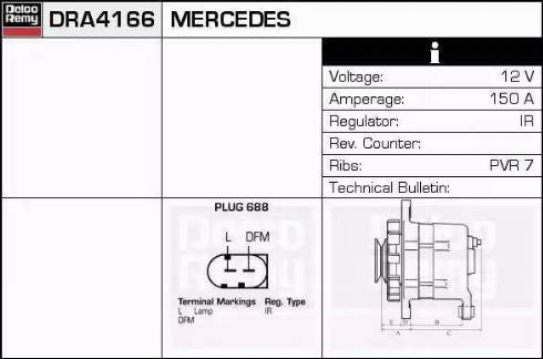 Remy DRA4166 - Генератор www.autospares.lv